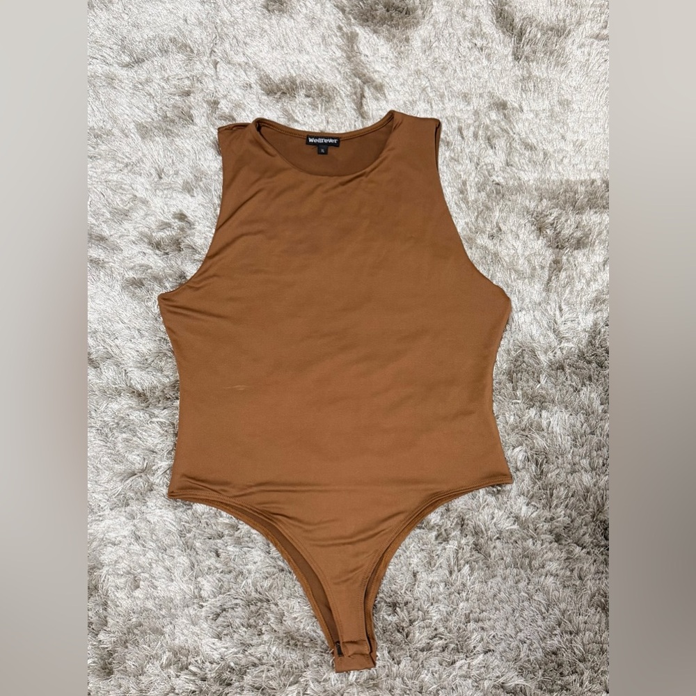 Brown Sleeveless Bodysuit